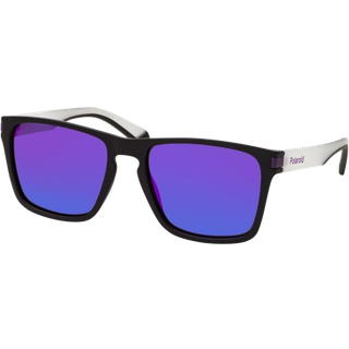 Polaroid Unisex PLD 2139/S 5F3/MF Solbriller Plast Sort uigennemsigtig / Violet Violet Firkantet Polariseret Spejl