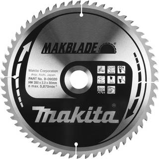 Rundsavsklinge til træ Makita; 260x2,3x30,0 mm; Z32; 5°