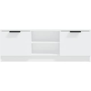 tv-bord 102x35x36,5 cm konstrueret træ hvid