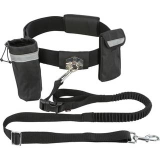Trixie Waist belt with leash belt: 60-120 cm/40 mm leash: 1.00-1.35 m/25 mm black/graphite