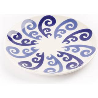 THEMIS Z Tableware - 'Athenee Peacock' dessert plate, blue in blue Fine Porcelain