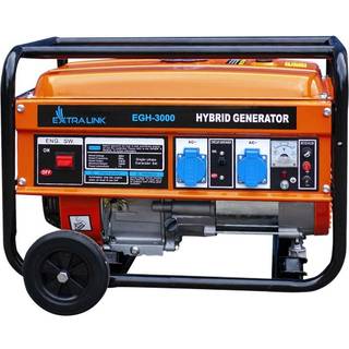 Extralink EGH-3000 Hybrid Generator – 3 KW 1-Faset Inverter med Benzin, LPG og Naturgas