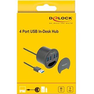 Delock USB 3.2 Gen1 In-Desk Hub - 4 vejs