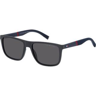 Tommy Hilfiger Mand TH 2043/S FLL/IR Solbriller Plast Blå Grå Firkantet Normal