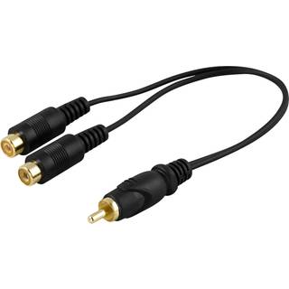 DELTACO Audio Y-adapter RCA to 2xRCA 10cm