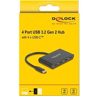 DeLOCK - Hub - 10 Gbps - 4 Ports USB hub - 4 ports - Sort