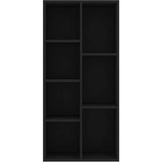 Bogreol 50X25X106 Cm Konstrueret Træ - Sort
