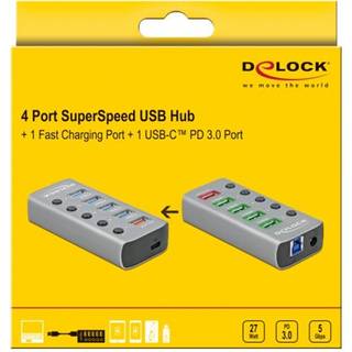 Delock USB Hub 3.2 Gen 1 + USB-C PD - 6 vejs