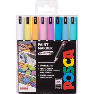 Posca Uni Marker PC-1MR Pastel - 8 vandbaserede tuscher til alle overflader