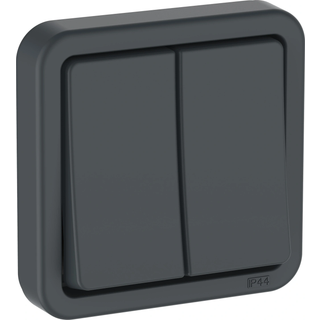LK OPUS® 74 afbryder krone IP44, antracitgrå 522M8505