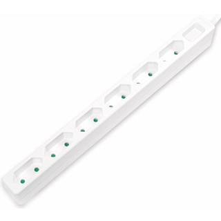 LogiLink Slim Euro Socket 6-vejs - Vit