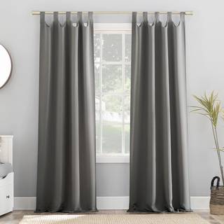 Sun Zero Easton Energy Saving Blackout Tab Top Curtain Panel 40 """" X 84 """" Grå