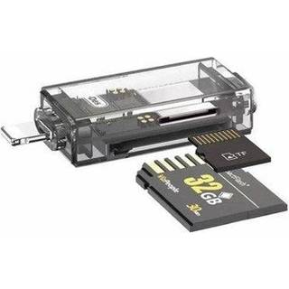 NÖRDIC Lightning Kortlæser 2 Slot SD, MicroSD UHS-I