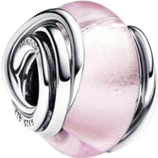 Pandora 793241C00 Charm Eingekreistes Pinkfarbenes Muranoglas