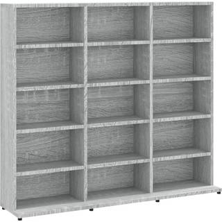 cd-reol 102x23x89,5 cm konstrueret træ grå sonoma