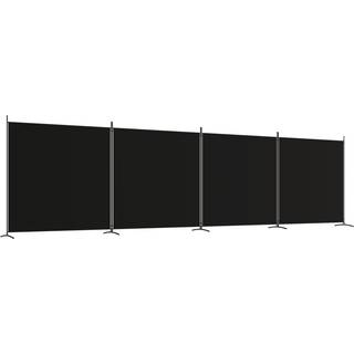 4-panels rumdeler 698x180 cm stof sort