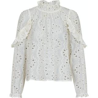 Nadira Embroidery Bluse, Ivory, 38