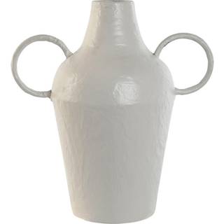 Vase Home ESPRIT Hvid Metal 33,5 x 20 x 36 cm