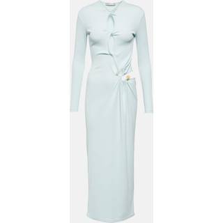 Christopher Esber Gathered cutout jersey midi dress - blue - M