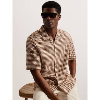 Ted Baker Oise Short Sleeved Shirt Brown
