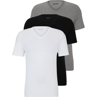 BOSS 3pak t-shirts med v-hals i forskellige farver til herre