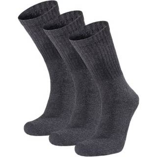 Seger 3-pak Basic Cotton Sock - Anthracite - Str 35/38