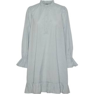 PIECES dame kjole PCASSRA - Blue Bell BRIGHT WHITE - S