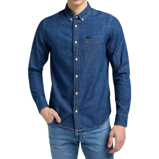 Lee Button Down Shirt Mid Stone Size L