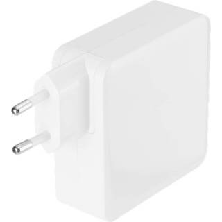 DELTACO USB-C PD wall charger, 65 W, white