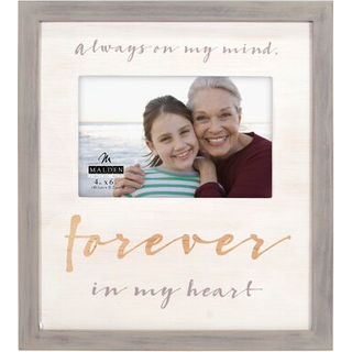 Malden International Designs 4x6 Remembrance Billeder Ramme altid på mit sind for evigt i mit hjerte MDF Træ Billeder Ramme Træ Mat Laseret detal