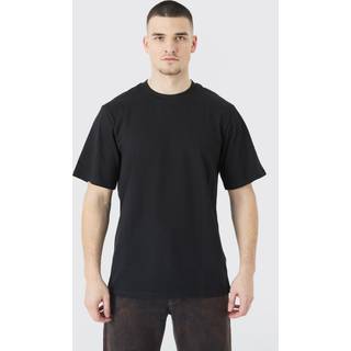 Mens Black Tall Basic Crew Neck T-shirt