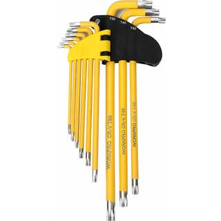 Torx nøglesæt Workpro Længde 9 Dele