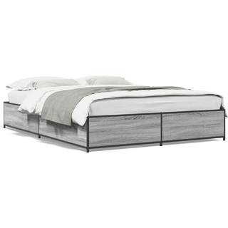 Sengestel Konstrueret Træ Og Metal Grå Sonoma-Eg - 29 cm / 135 x 190 cm