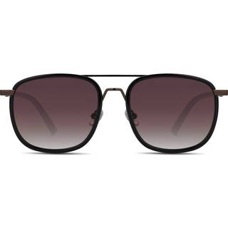 Sorte & Brune Gradient Dobbelt Bro Polariserede Solbriller