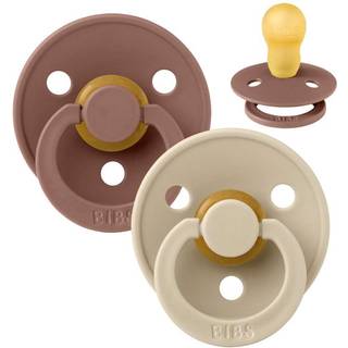 BIBS Rund Colour Sut - 2-Pak - Str. 3 - Naturgummi - Woodchuck/Vanilla