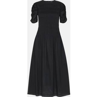 Whistles Whistles Black 100% Cotton Smocked Avery Dress