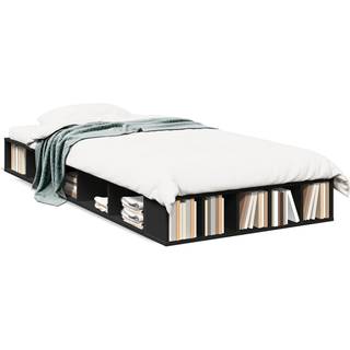 Sengestel Konstrueret Træ - Sort / 90 x 200 cm