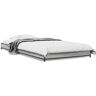 Sengestel Konstrueret Træ Og Metal Grå Sonoma-Eg - 14.5 cm / 75 x 190 cm