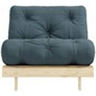 Roots 90 Sovesofa Fra Karup Design i Massiv FSC Fyrretræ | Japandi - Klar lak - 757 Petrol Blue