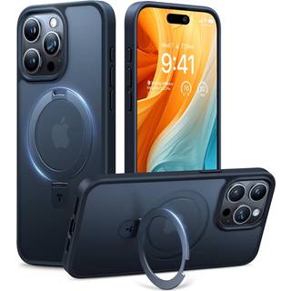iPhone 15 Pro Max Torras Upro Ostand Matte Cover - MagSafe-kompatibel - Sort