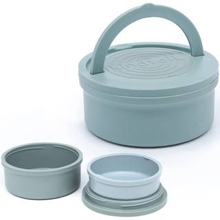 KindTail Hunderejseskle - St med 2 brbare foder- og vandskle til kledyr med lg og hndtag - Hver redebeholder inkluderer en skridsikker sil