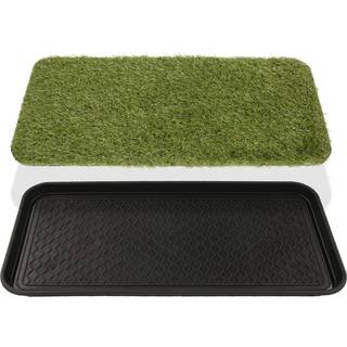 Ottomanson kunstgrs hvalpe pottetrningspude med bakke 15"""" x 30"""" Genanvendelig tissepude til sm kledyr og hunde