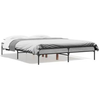 Sengestel Konstrueret Træ Og Metal Grå Sonoma-Eg - 30 cm / 120 x 190 cm