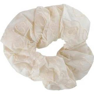 By Stær Manuella Scrunchie Hvid Hjerter - 1 stk.