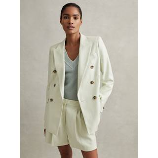 Reiss Dianna Dobbeltradet Hør Blend Jakkesæt Blazer42