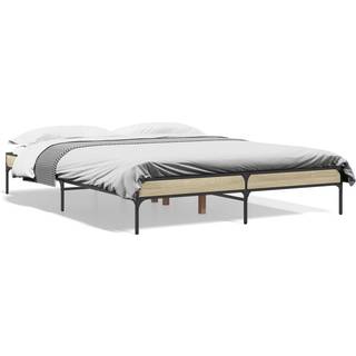 Sengeramme Konstrueret Træ Og Metal Sonoma-Eg - 30 cm / 150 x 200 cm