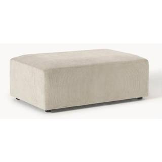 XL-puf Melva i riflet fløjl, B 116 x D 72 cm