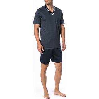 Novila Herren Pyjama blau Baumwolle & Mix unifarben