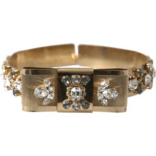 Dolce & Gabbana Gold-Tone Crystal Embellished Waist Belt