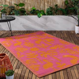 Furn Furn Orange Pink Marula Tropical Outdoor/Indoor Rug